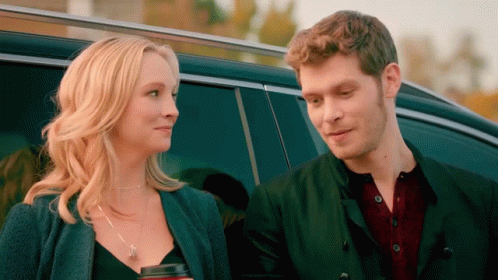 Klaus And Caroline Forbes Happy Talking GIF