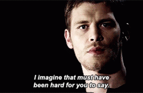 Klaus Mikaelson Hard To Say Sad Scene GIF