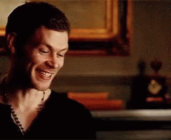 Klaus Mikaelson Laughing While Explaining GIF