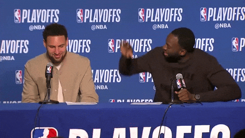 Klay Thompson Draymond Green High Five GIF