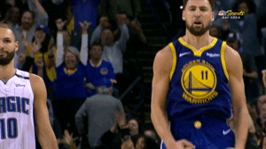 Klay Thompson Hyped Up Celebration GIF