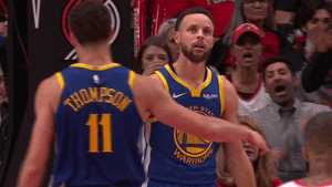 Klay Thompson Steph Curry Hand Tap GIF