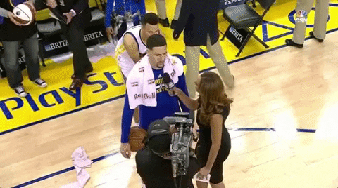 Klay Thompson Steph Curry Ice Challenge Prank GIF