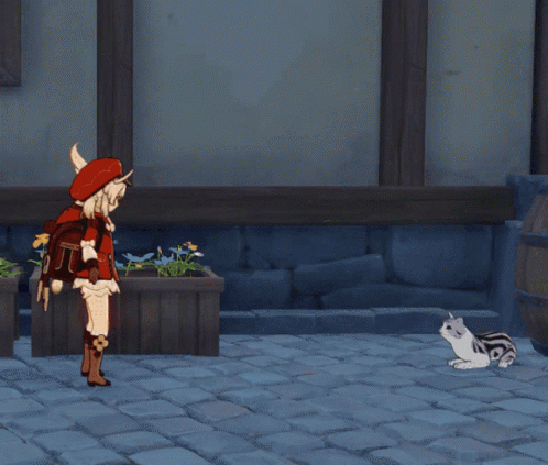 Klee Meets Teyvat Cat GIF