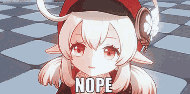 Klee Nope Head Shake GIF