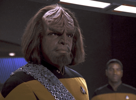 Klingon Confused Look Star Trek GIF