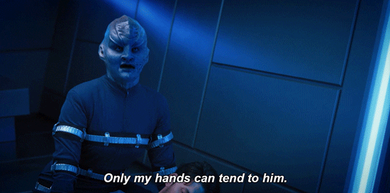 Klingon Frustrated Reaction Star Trek Discovery GIF