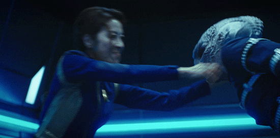 Klingon Intense Fight Star Trek GIF