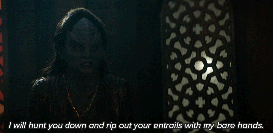 Klingon Lady Making Threats Star Trek GIF