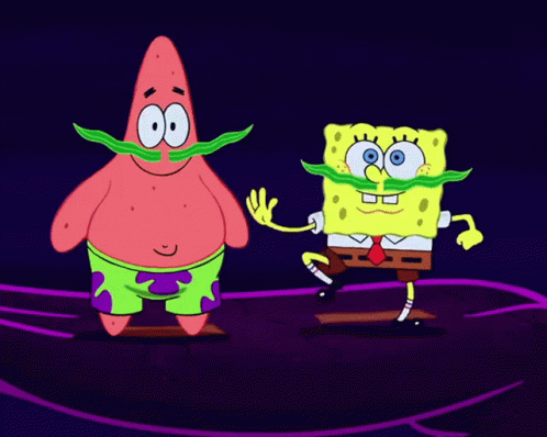 Knee Slap Spongebob And Patrick Performance GIF