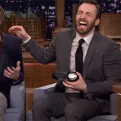 Knee Slapper Chris Evans Laugh GIF