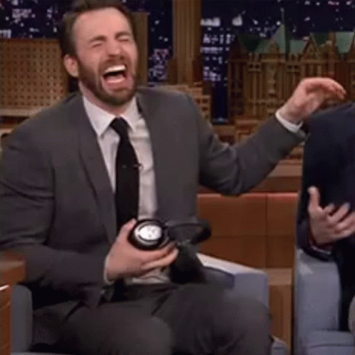 Knee Slapper Chris Evans GIF