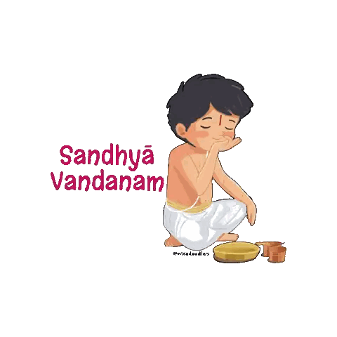 Kneeling Man Sandhya Vandanam Text