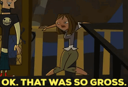 Kneeling Woman Saying That Was So Gross GIF