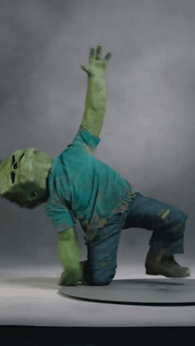 Kneeling Zombie Statue with Outstretched Arm