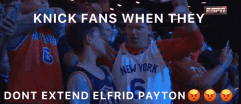 Knick Fans When They Don't Extend Elfrid Payton on ESPN