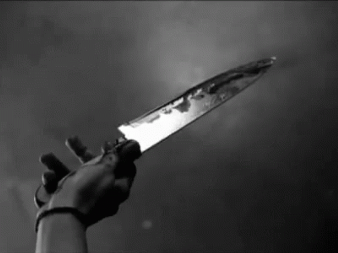 Knife Covered With Blood GIF