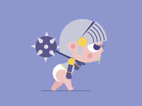 Angry Baby Knight GIF