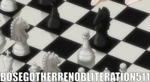 Knight Chess Piece Checkmate Anime GIF