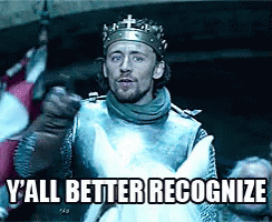 Knight in Armor Pointing Y'all Better Recognize
