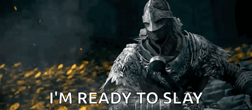 Knight In Armor Ready To Slay GIF