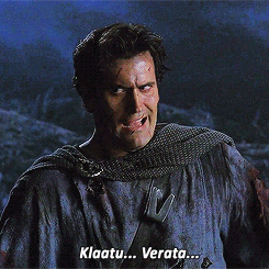 Knight in Armor Says Klaatu Verata Movie Scene