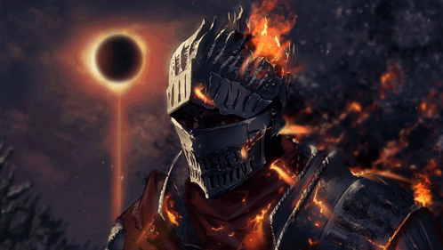 Knight With Flames on Head