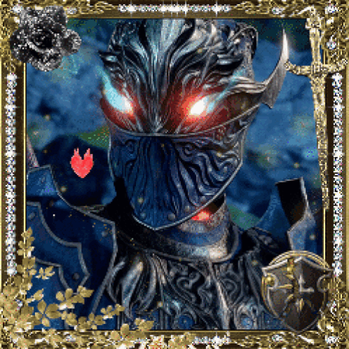 Knight With Glowing Red Eyes