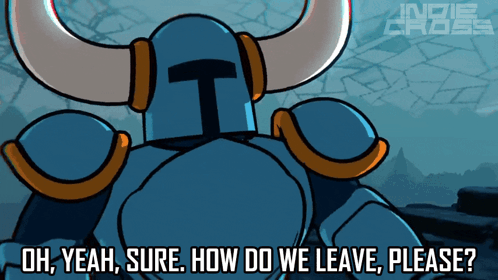 Knight With Horns Saying Oh Yeah Sure GIF