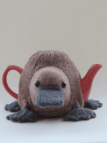 Knitted Platypus Teapot GIF