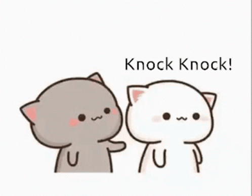Peach And Goma Kiss Knock Knock The Cheek GIF
