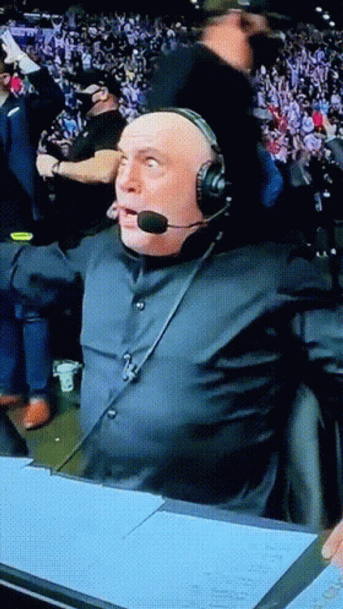 Knockout Joe Rogan Shocked Ecstatic Reaction GIF