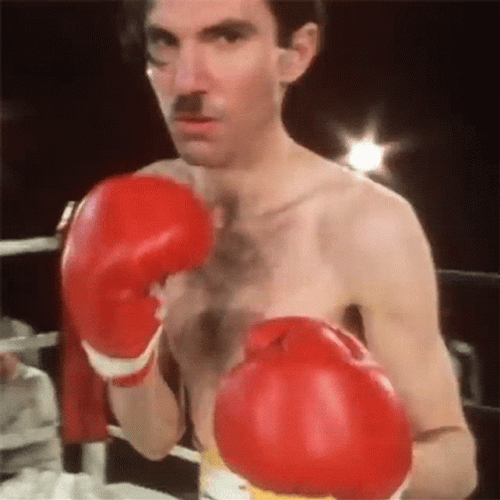 Knockout Ron Mael Hitler Boxing Meme GIF