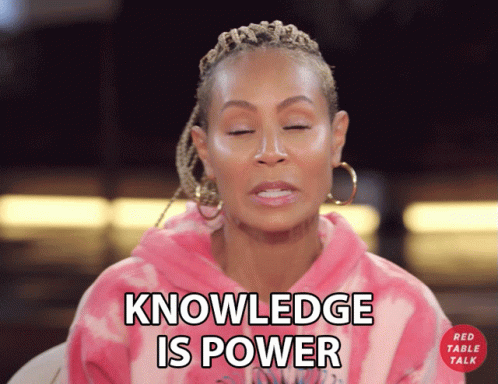 Knowledge Is Power Wisdom Red Table Talk GIF