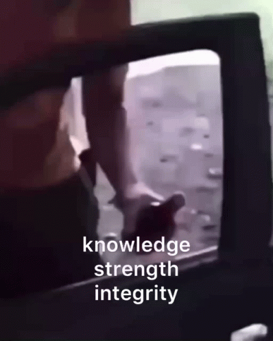 Knowledge Strength And Integrity Combined Together Is Power GIF