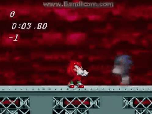 Knuckles and Sonic Fighting