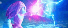 Knuckles Sending Powerful Shockwave Attacks GIF