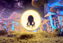 Knuckles Silhouette On Moon Background GIF