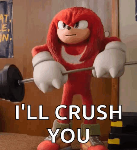 Knuckles the Echidna Lifting Barbell