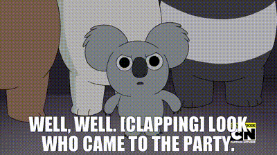 Koala Bear Saying Well Well Clapsing