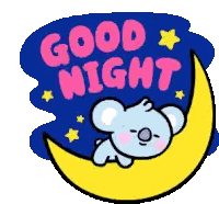 Koala Sleeping on Crescent Moon