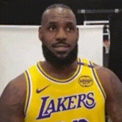 Kobe Bryant And LeBron James Standing Next To Each Other GIF