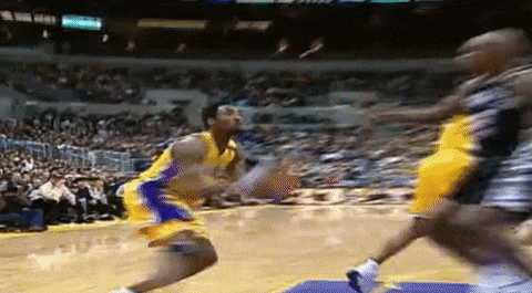 Kobe Bryant Dunk Over Player GIF