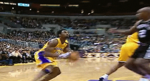Kobe Bryant Impressive Overhead Dunk GIF