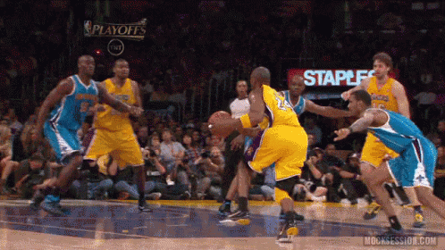Kobe Bryant Over Head Slam Dunk GIF