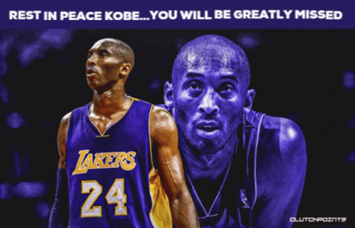 Kobe Bryant Rest In Peace Poster GIF