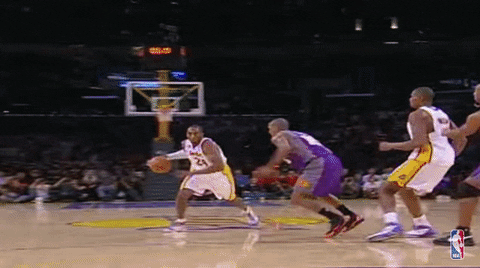 Kobe Bryant Reverse Side Dunk Move GIF