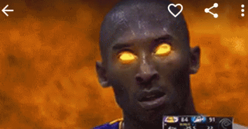 Kobe Bryant Sitting in Stands Making Funny Face