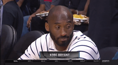 Kobe Bryant Watching A Game GIF