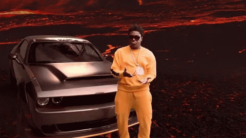 Kodak Black Dancing With A Car On Volcano GIF